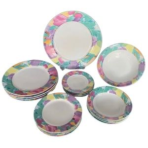 Vintage 1980's IMAGES Riviera/Van Beers by Signature Dinnerware Set